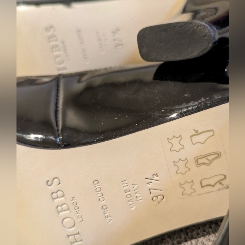 Hobbs London Black Patent Leather | Leopard Print |Tassel | EU 37.5 - Picture 2 of 10
